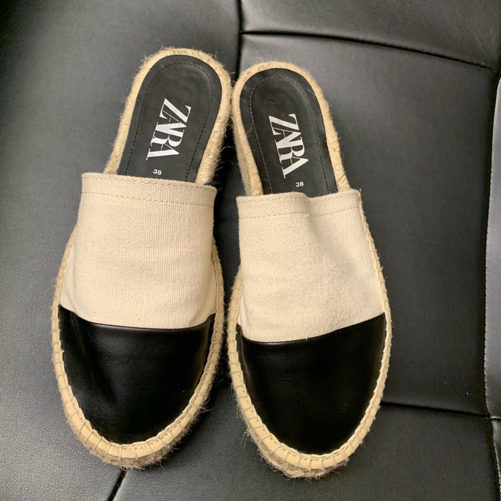 Zara slip on mules Sz 38